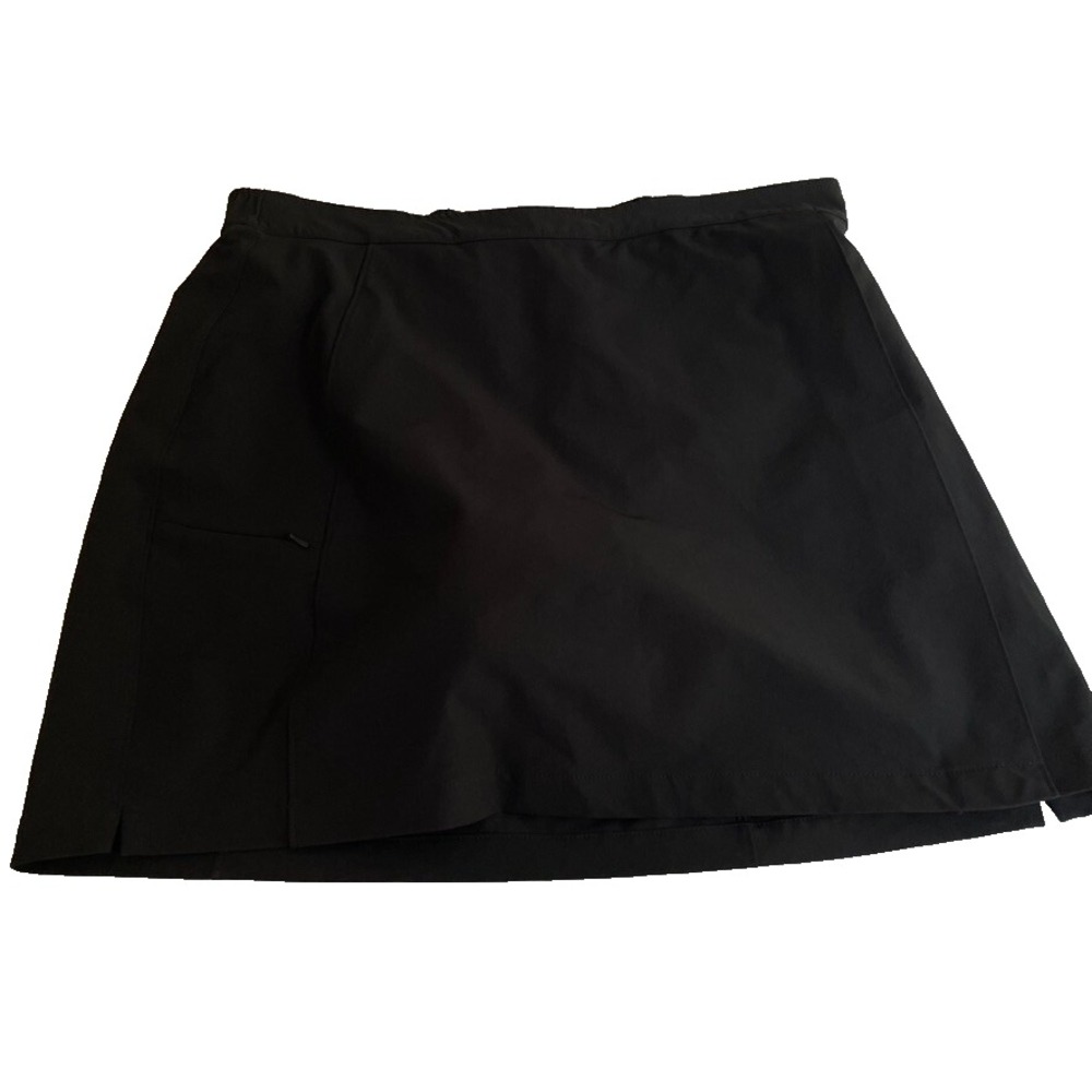 L.L. Bean Womens XL Padded Cycling Biking Zip‎ Pocket Wrap Summer Skort